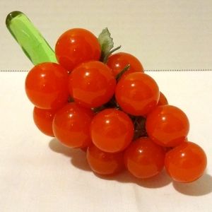 Vintage Lucite Grape Cluster- Orange